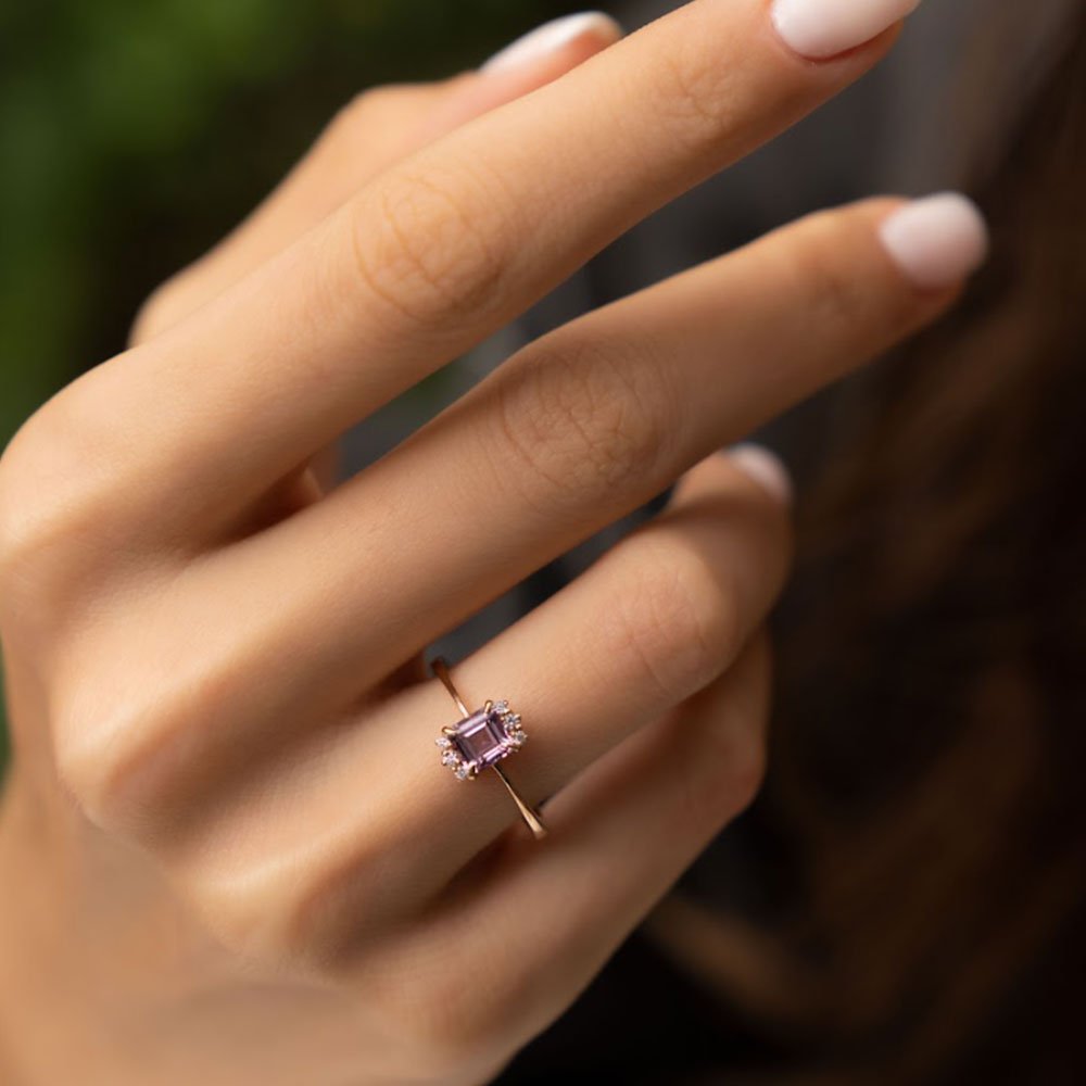 0.80 Karat Prenses Spinel Kesim Pırlantalı Tasarım Yüzük - RNF0250 | Ronaff Pırlanta | Tektaş Yüzük, Pırlanta Yüzük, Kolye, Küpe