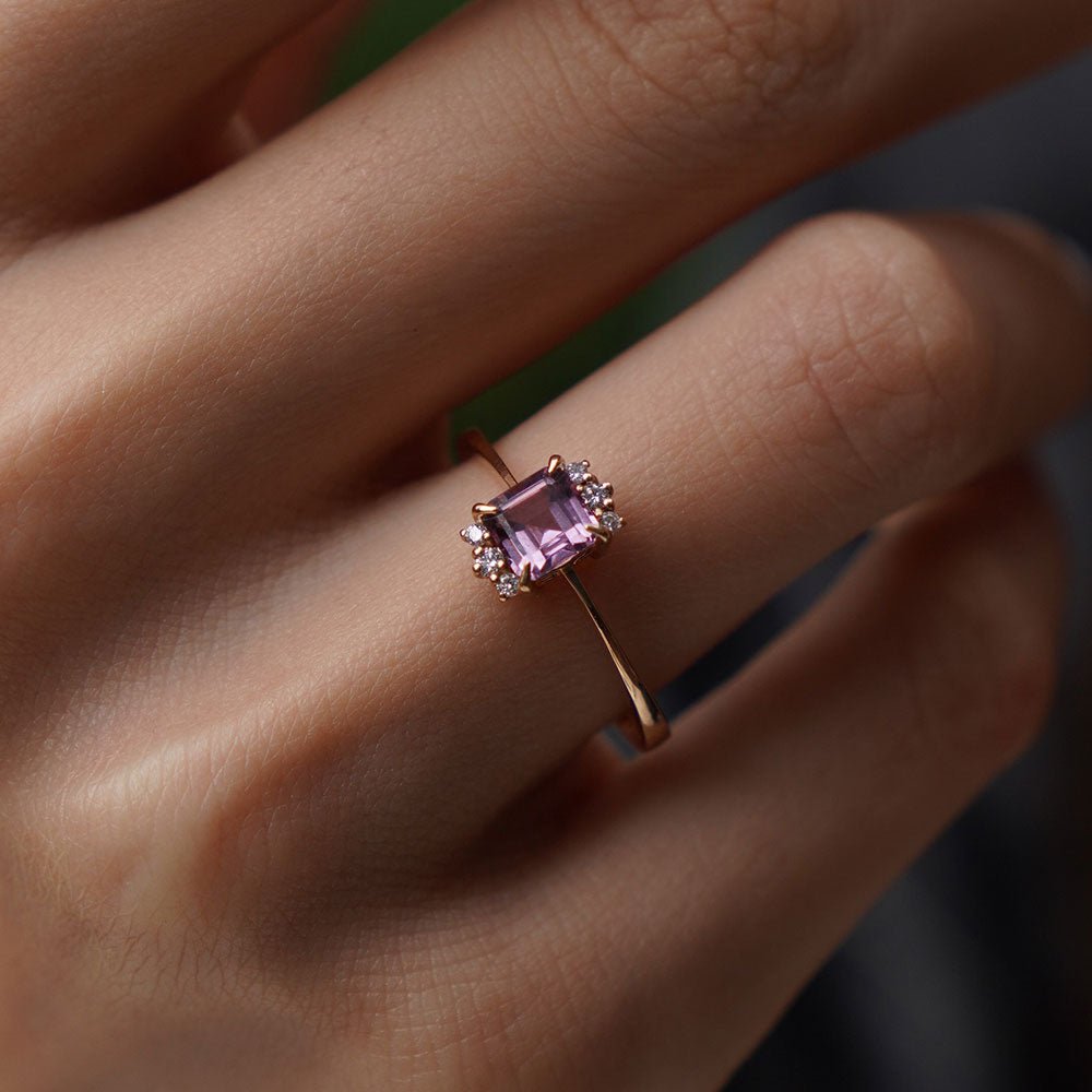 0.80 Karat Prenses Spinel Kesim Pırlantalı Tasarım Yüzük - RNF0250 | Ronaff Pırlanta | Tektaş Yüzük, Pırlanta Yüzük, Kolye, Küpe