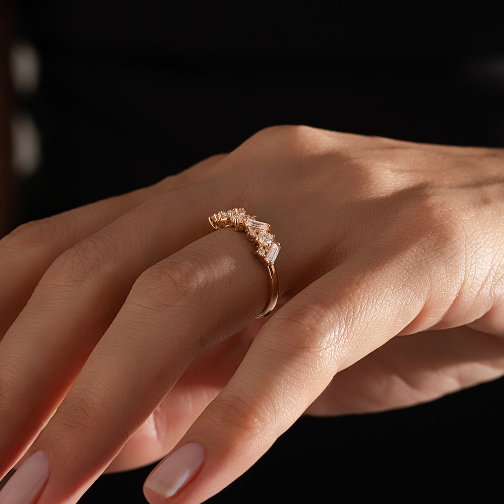 0.20 Karat Baget & 0.10 Karat Yuvarlak Pırlanta Yüzük-RNF1380 | Ronaff Pırlanta | Tektaş Yüzük, Pırlanta Yüzük, Kolye, Küpe
