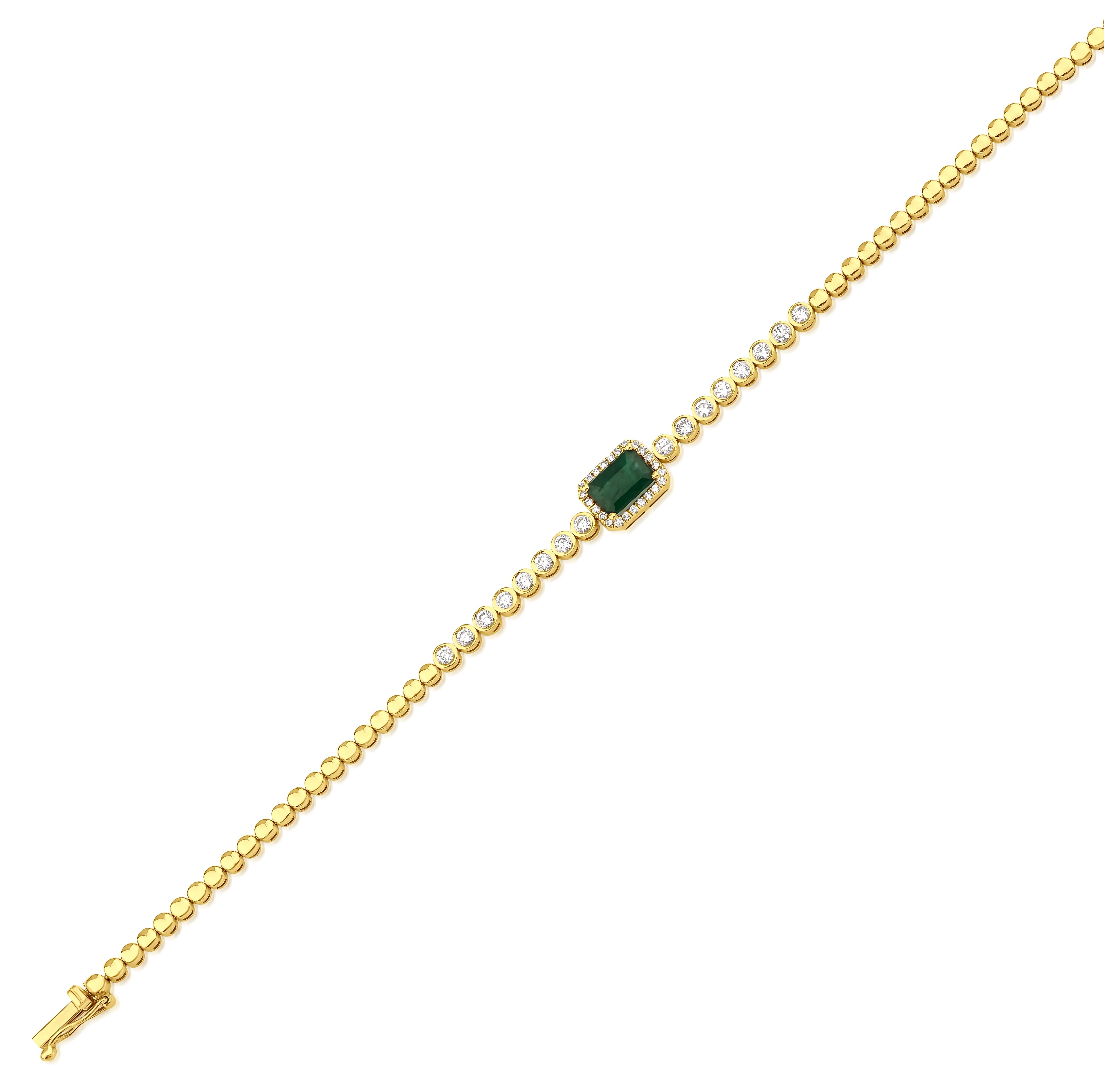 3.00 ct Zümrüt Pırlantalı Özel Tasarım Bileklik - RNF0676 | Ronaff Pırlanta | Tektaş Yüzük, Pırlanta Yüzük, Kolye, Küpe