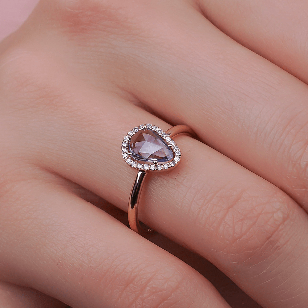 0.74 Karat Mavi Safir Pırlantalı Tasarım Yüzük - RNF0432 | Ronaff Pırlanta | Tektaş Yüzük, Pırlanta Yüzük, Kolye, Küpe
