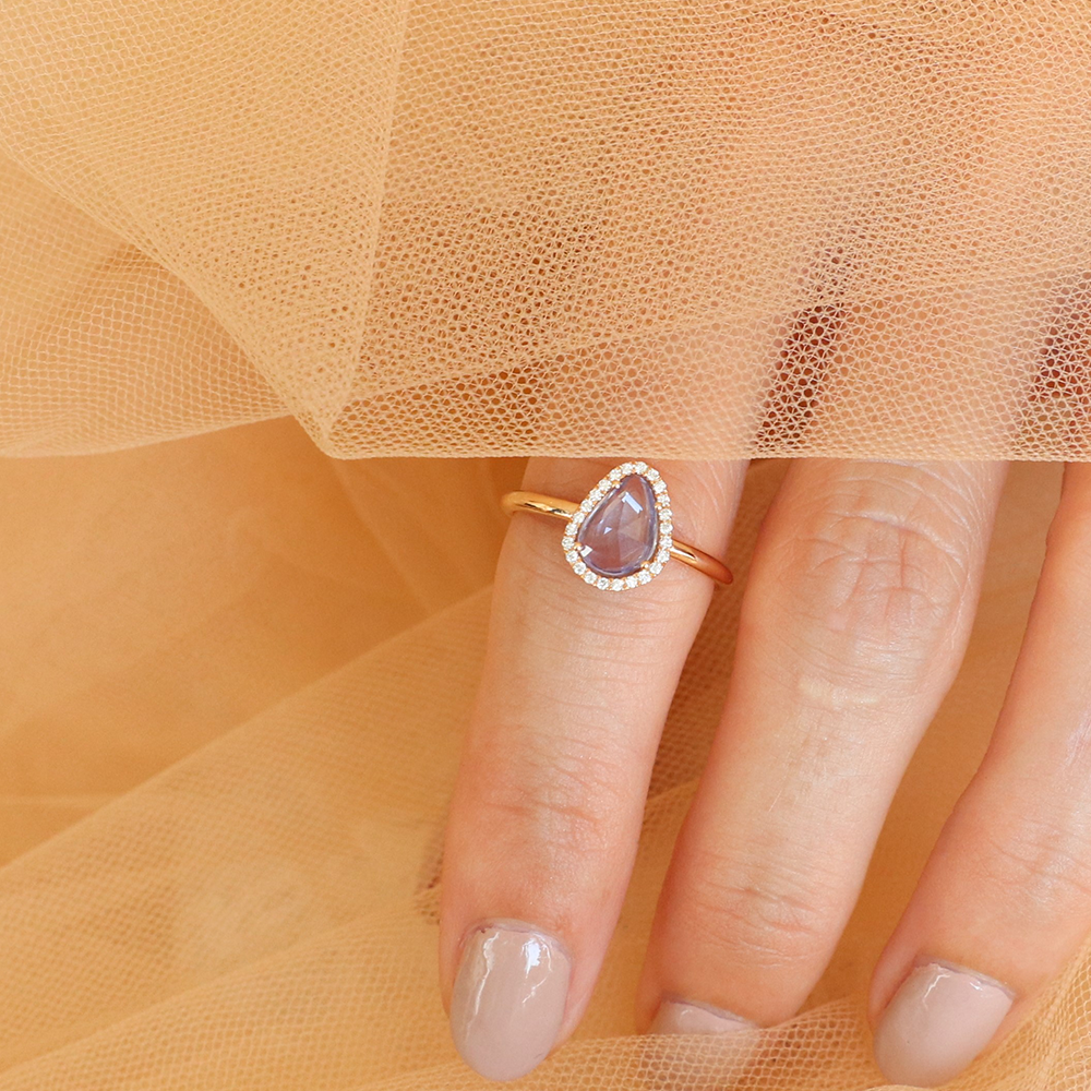 0.74 Karat Pembe Safir Pırlantalı Tasarım Yüzük - RNF0435 | Ronaff Pırlanta | Tektaş Yüzük, Pırlanta Yüzük, Kolye, Küpe