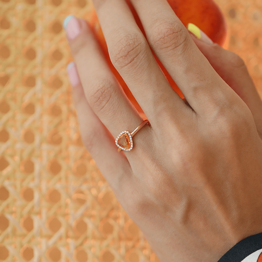 0.74 Karat Sarı Safir Pırlantalı Tasarım Yüzük - RNF0436 | Ronaff Pırlanta | Tektaş Yüzük, Pırlanta Yüzük, Kolye, Küpe