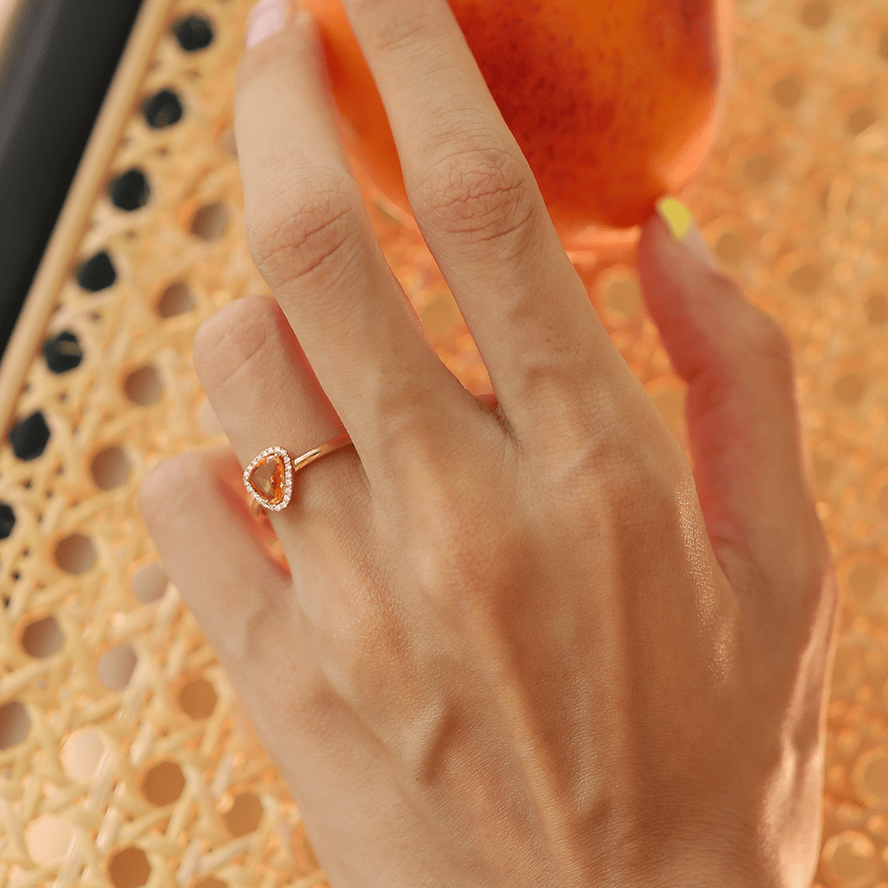 0.74 Karat Sarı Safir Pırlantalı Tasarım Yüzük - RNF0436 | Ronaff Pırlanta | Tektaş Yüzük, Pırlanta Yüzük, Kolye, Küpe