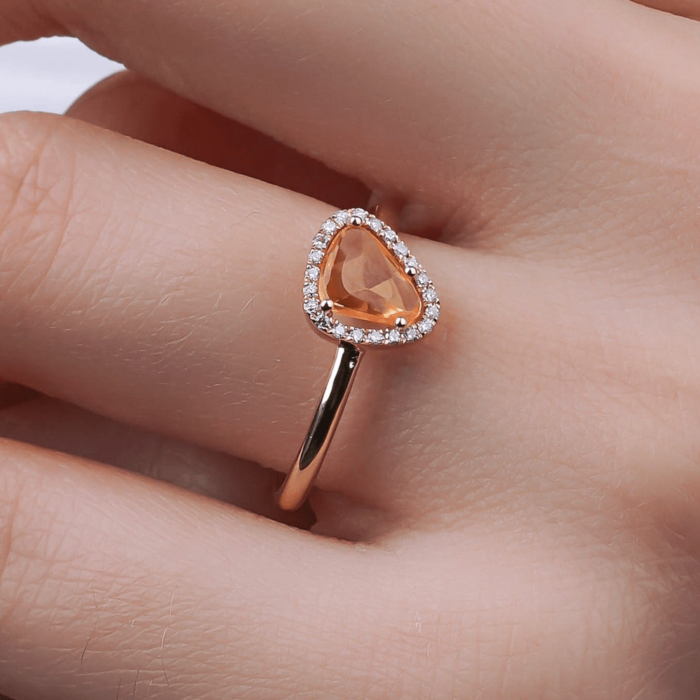 0.74 Karat Sarı Safir Pırlantalı Tasarım Yüzük - RNF0436 | Ronaff Pırlanta | Tektaş Yüzük, Pırlanta Yüzük, Kolye, Küpe