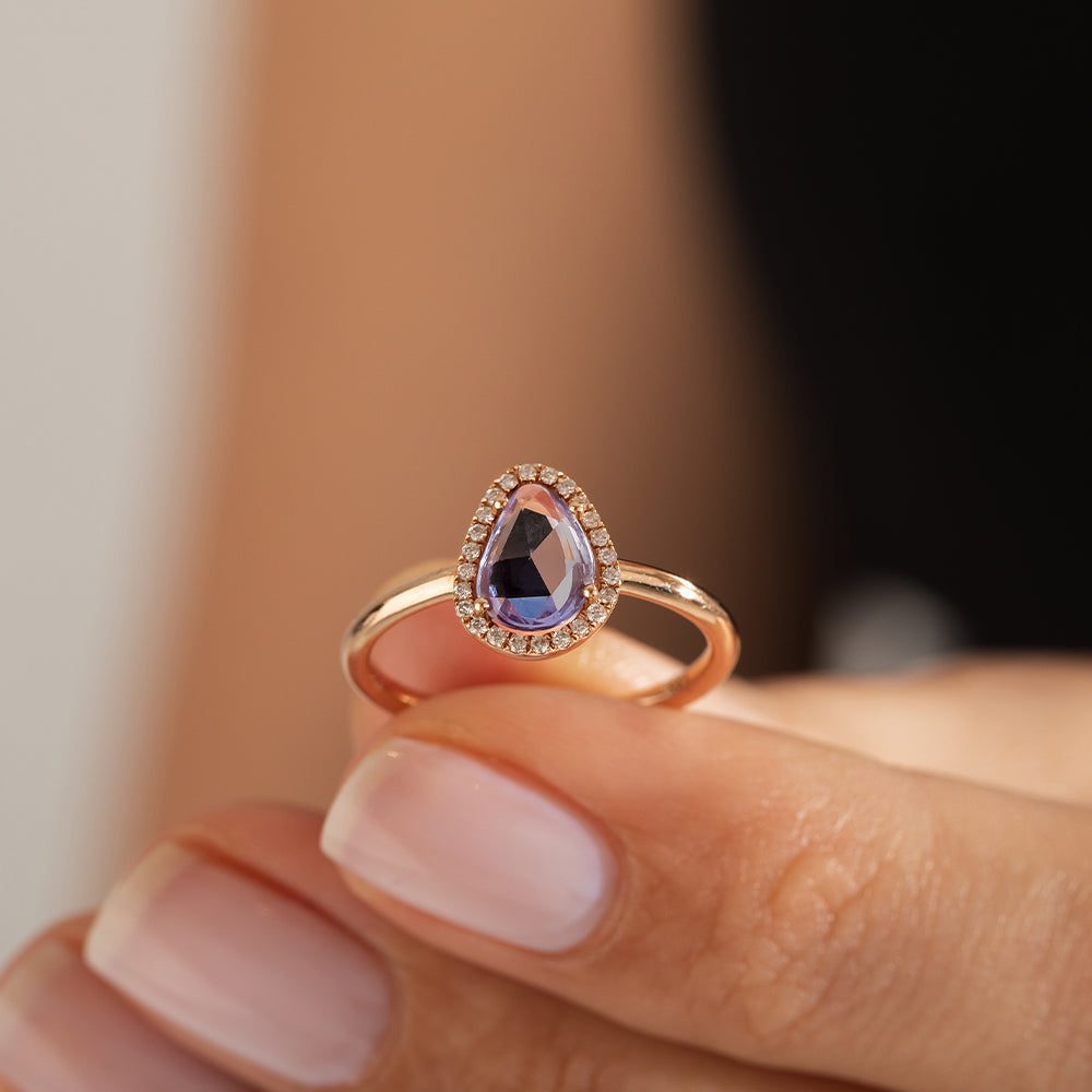 0.74 Karat Mavi Safir Pırlantalı Tasarım Yüzük - RNF0432 | Ronaff Pırlanta | Tektaş Yüzük, Pırlanta Yüzük, Kolye, Küpe