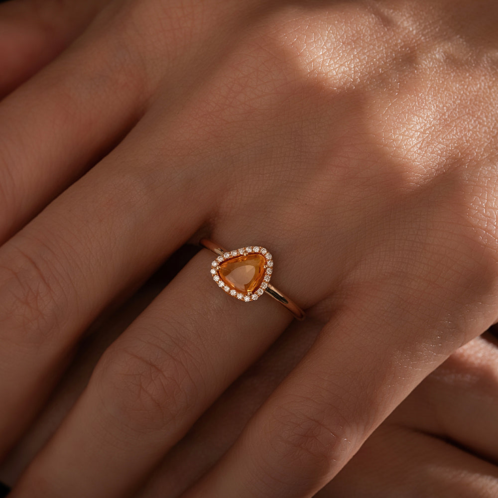 0.74 Karat Sarı Safir Pırlantalı Tasarım Yüzük - RNF0436 | Ronaff Pırlanta | Tektaş Yüzük, Pırlanta Yüzük, Kolye, Küpe