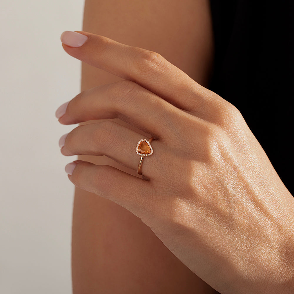 0.74 Karat Sarı Safir Pırlantalı Tasarım Yüzük - RNF0436 | Ronaff Pırlanta | Tektaş Yüzük, Pırlanta Yüzük, Kolye, Küpe