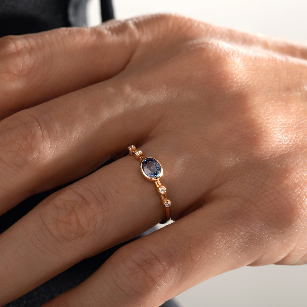 0.86 Karat Oval Kesim Safir Pırlantalı Yüzük - RNF0497 | Ronaff Pırlanta | Tektaş Yüzük, Pırlanta Yüzük, Kolye, Küpe