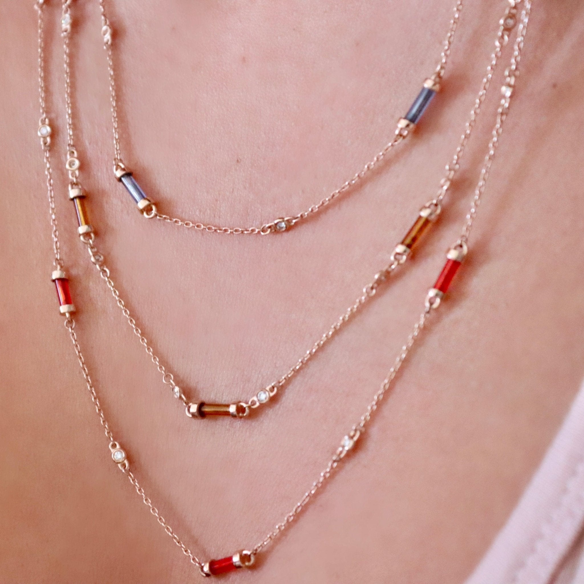 0.14 Karat Pırlantalı Renkli Kolye - RNF0511 | Ronaff Pırlanta | Tektaş Yüzük, Pırlanta Yüzük, Kolye, Küpe