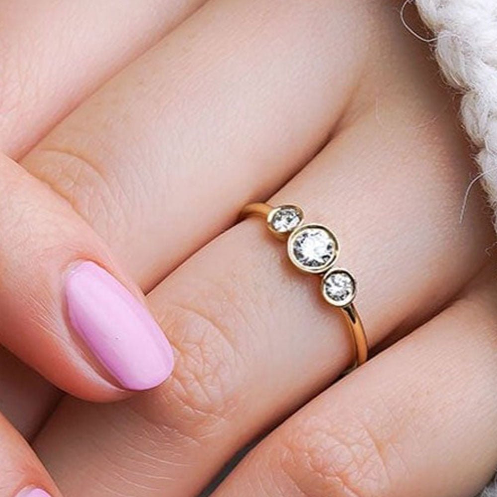 0.30 Karat Rose Altın Tria Pırlanta Yüzük - RNF0010 | Ronaff Pırlanta | Tektaş Yüzük, Pırlanta Yüzük, Kolye, Küpe