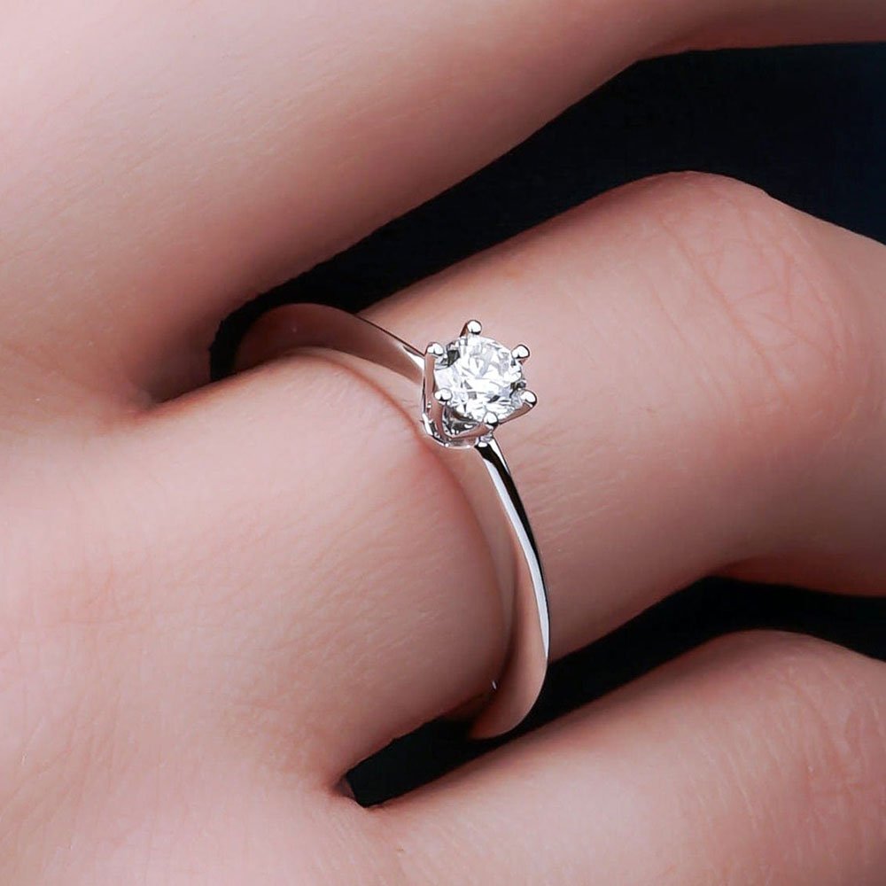 0.22 Karat Yuvarlak Kesim Pırlanta Tektaş Yüzük - RNF0506 | Ronaff Pırlanta | Tektaş Yüzük, Pırlanta Yüzük, Kolye, Küpe