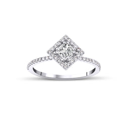0.30 Karat Prenses & 0.34 Karat Yuvarlak Kesim GIA/HRD Sertifikalı Tektaş Pırlanta Yüzük - RNF0654 | Ronaff Pırlanta | Tektaş Yüzük, Pırlanta Yüzük, Kolye, Küpe