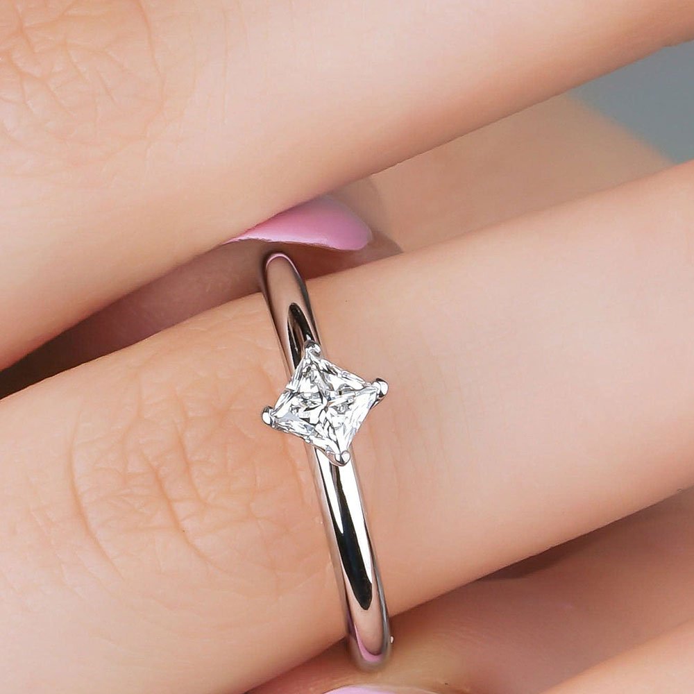 0.30 Karat Prenses Kesim HRD Sertifikalı Pırlantalı Tektaş Yüzük - RNF0016 | Ronaff Pırlanta | Tektaş Yüzük, Pırlanta Yüzük, Kolye, Küpe