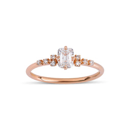 0.36 Karat Emerald Kesim Tektaş & 0.08 Karat Yuvarlak Kesim HRD Sertifikalı Pırlanta Yüzük - RNF0604 | Ronaff Pırlanta | Tektaş Yüzük, Pırlanta Yüzük, Kolye, Küpe