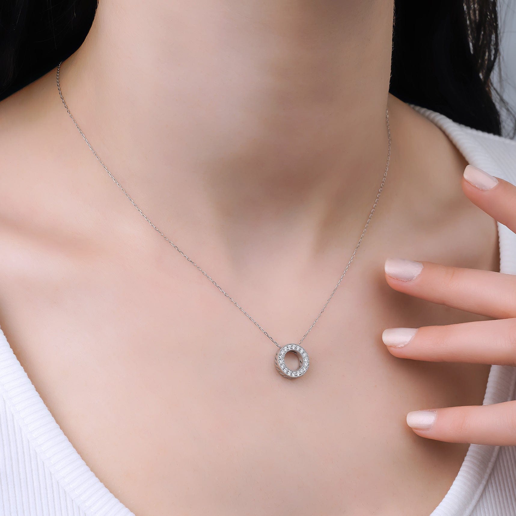 0.38 Karat Pırlanta Halka Kolye - RNF0525 | Ronaff Pırlanta | Tektaş Yüzük, Pırlanta Yüzük, Kolye, Küpe