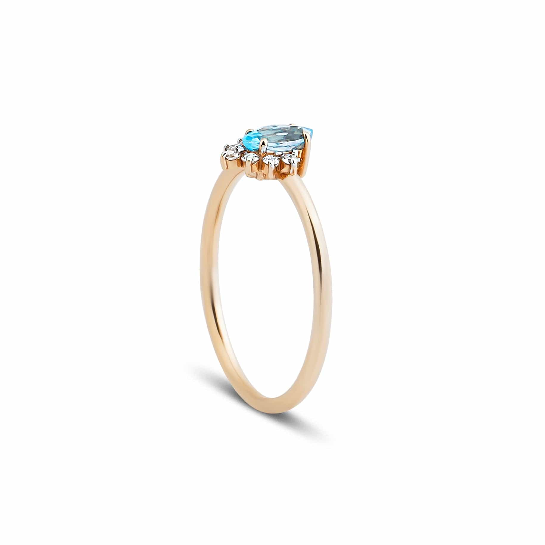 0.40 Karat Markiz Blue Topaz Pırlantalı Yüzük - RNF0310 | Ronaff Pırlanta | Tektaş Yüzük, Pırlanta Yüzük, Kolye, Küpe