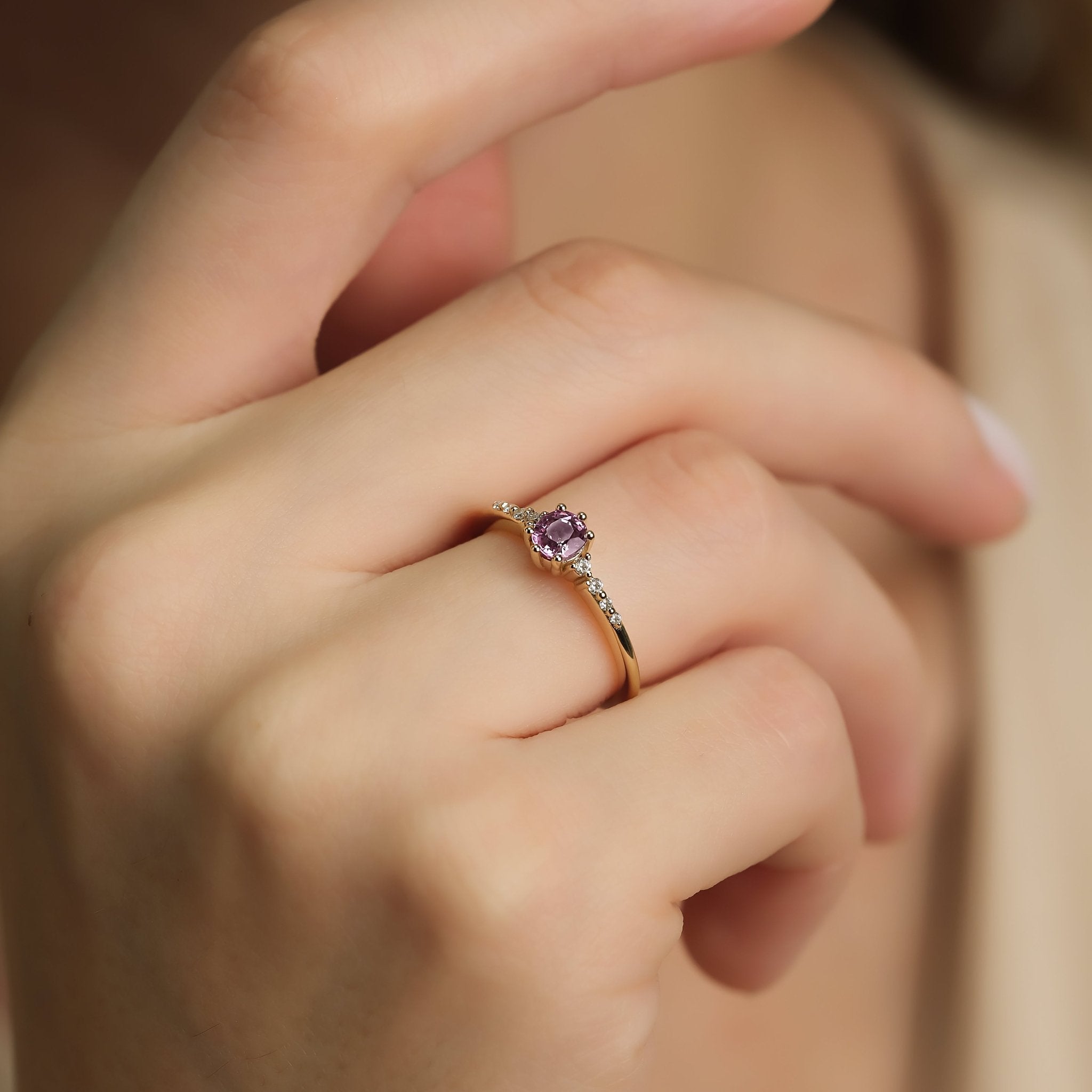 0.40 Karat Pembe Safir & 0.07 Pırlantalı Tasarım Yüzük - RNF0823 | Ronaff Pırlanta | Tektaş Yüzük, Pırlanta Yüzük, Kolye, Küpe