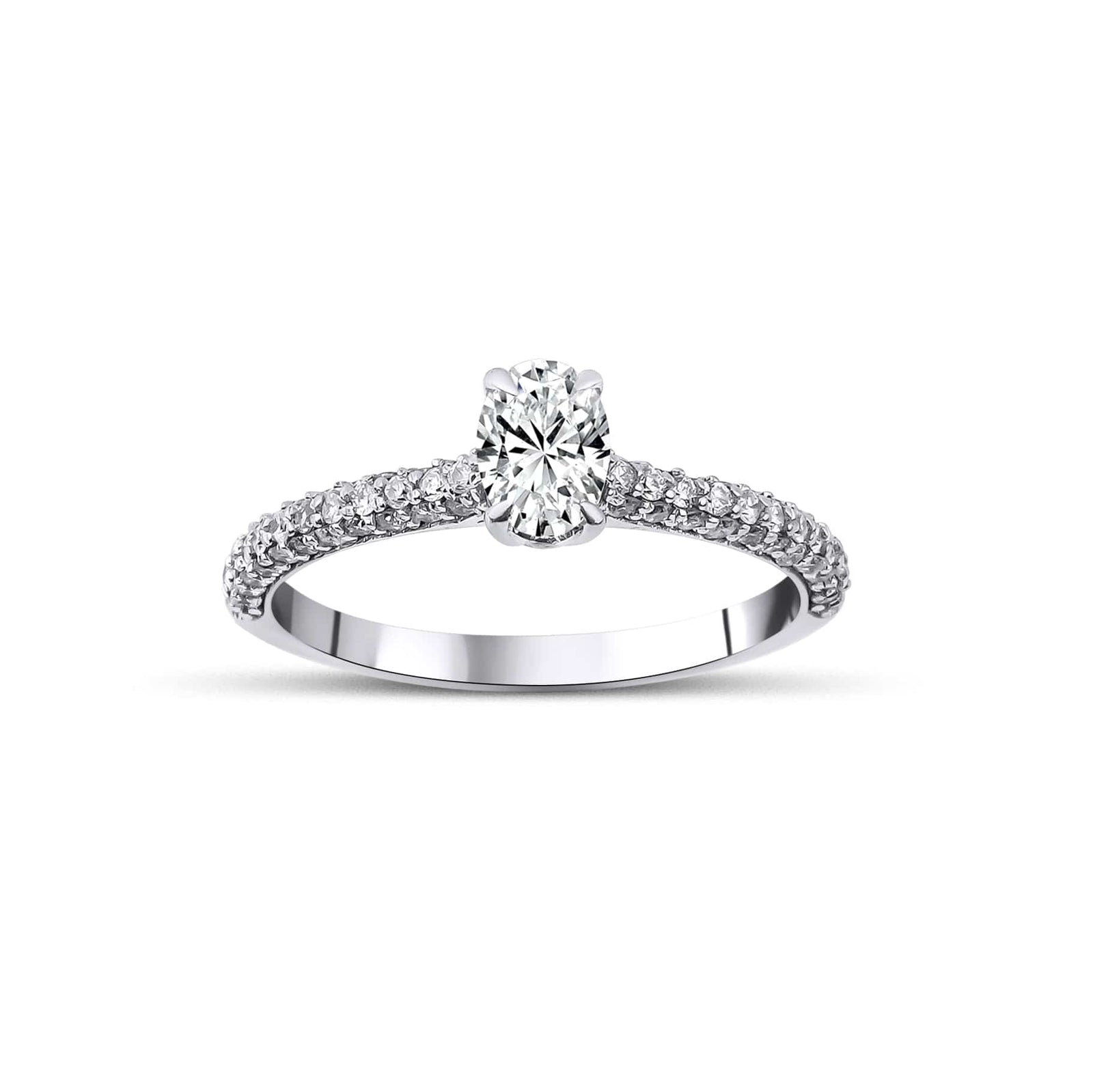 0.50 Karat Oval & 0.40 Karat Yuvarlak Kesim HRD Sertifikalı Pırlanta Tektaş Yüzük - RNF0635 | Ronaff Pırlanta | Tektaş Yüzük, Pırlanta Yüzük, Kolye, Küpe