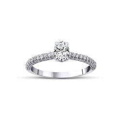 0.50 Karat Oval & 0.40 Karat Yuvarlak Kesim HRD Sertifikalı Pırlanta Tektaş Yüzük - RNF0635 | Ronaff Pırlanta | Tektaş Yüzük, Pırlanta Yüzük, Kolye, Küpe