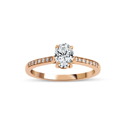 0.60 Karat Oval Kesim & 0.10 Karat Yuvarlak Kesim Tektaş Pırlanta Yüzük - RNF0564 | Ronaff Pırlanta | Tektaş Yüzük, Pırlanta Yüzük, Kolye, Küpe