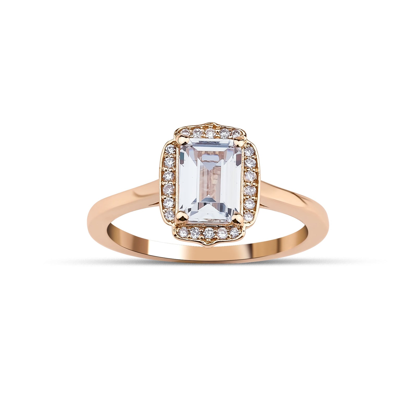 0.70 Karat Topaz & 0.12 Karat Kenar Yuvarlak Tektaş Tasarım Vintage Yüzük - RNF0768 | Ronaff Pırlanta | Tektaş Yüzük, Pırlanta Yüzük, Kolye, Küpe