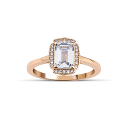 0.70 Karat Topaz & 0.12 Karat Kenar Yuvarlak Tektaş Tasarım Vintage Yüzük - RNF0768 | Ronaff Pırlanta | Tektaş Yüzük, Pırlanta Yüzük, Kolye, Küpe