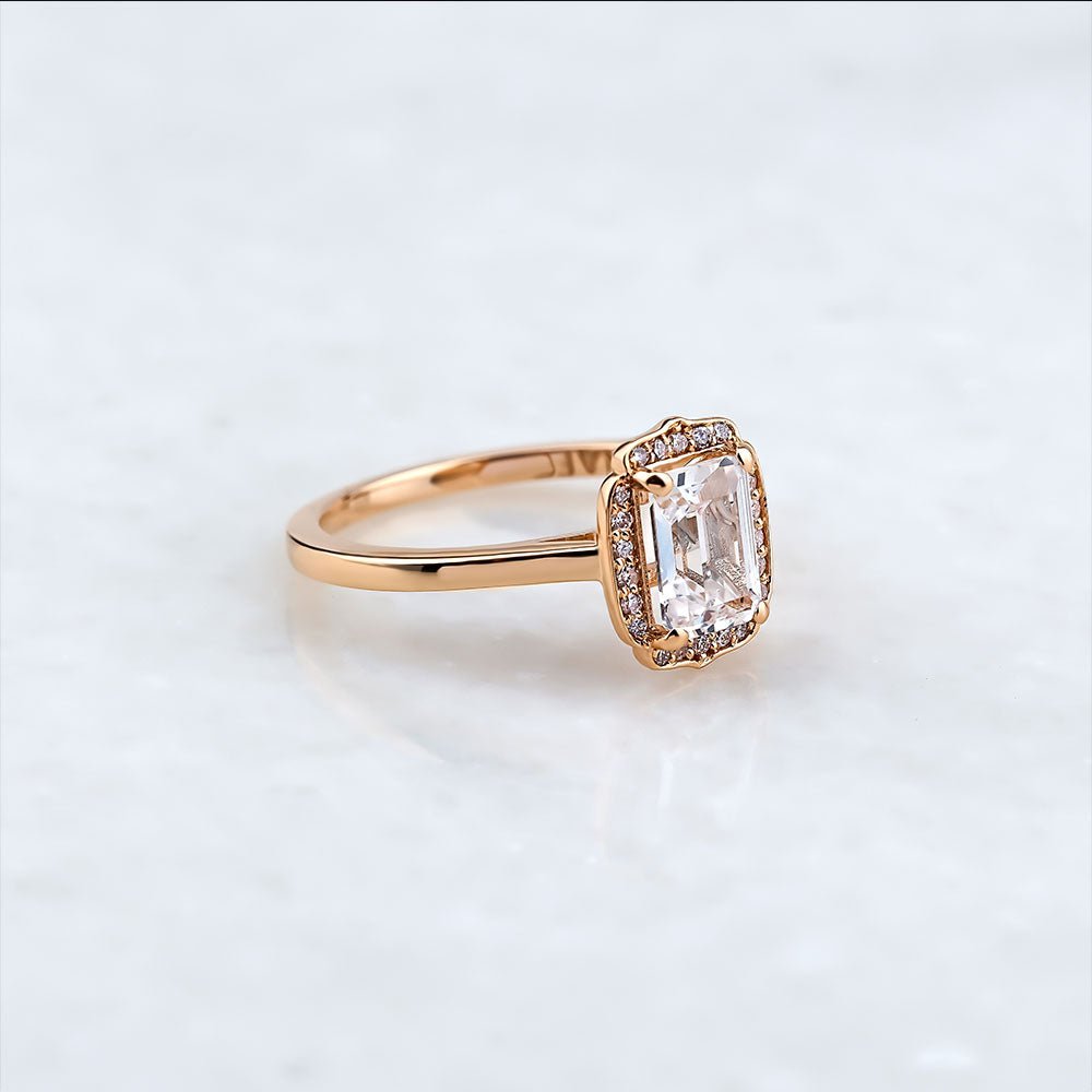 0.70 Karat Topaz & 0.12 Karat Kenar Yuvarlak Tektaş Tasarım Vintage Yüzük - RNF0768 | Ronaff Pırlanta | Tektaş Yüzük, Pırlanta Yüzük, Kolye, Küpe