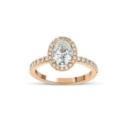 0.70 Karat Oval Kesim & 0.26 Karat Yuvarlak Kesim GIA Sertifikalı Halo Model Tektaş Pırlanta Yüzük - RNF0766 | Ronaff Pırlanta | Tektaş Yüzük, Pırlanta Yüzük, Kolye, Küpe