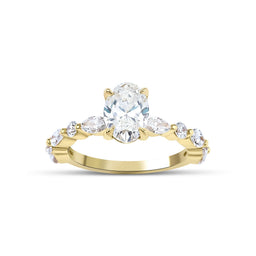 0.70 Karat Oval Kesim & 0.30 Karat Markiz Kesim & 0.12 Karat Yuvarlak Kesim GIA/HRD Sertifikalı Tektaş Pırlanta Markiz Kollu Yüzük - RNF0767 | Ronaff Pırlanta | Tektaş Yüzük, Pırlanta Yüzük, Kolye, Küpe