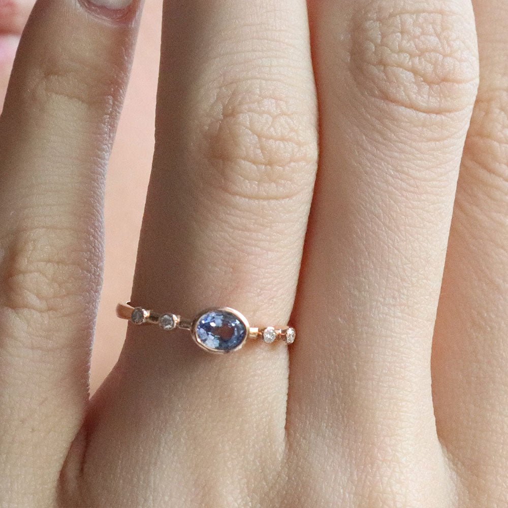 0.86 Karat Oval Kesim Safir Pırlantalı Yüzük - RNF0497 | Ronaff Pırlanta | Tektaş Yüzük, Pırlanta Yüzük, Kolye, Küpe