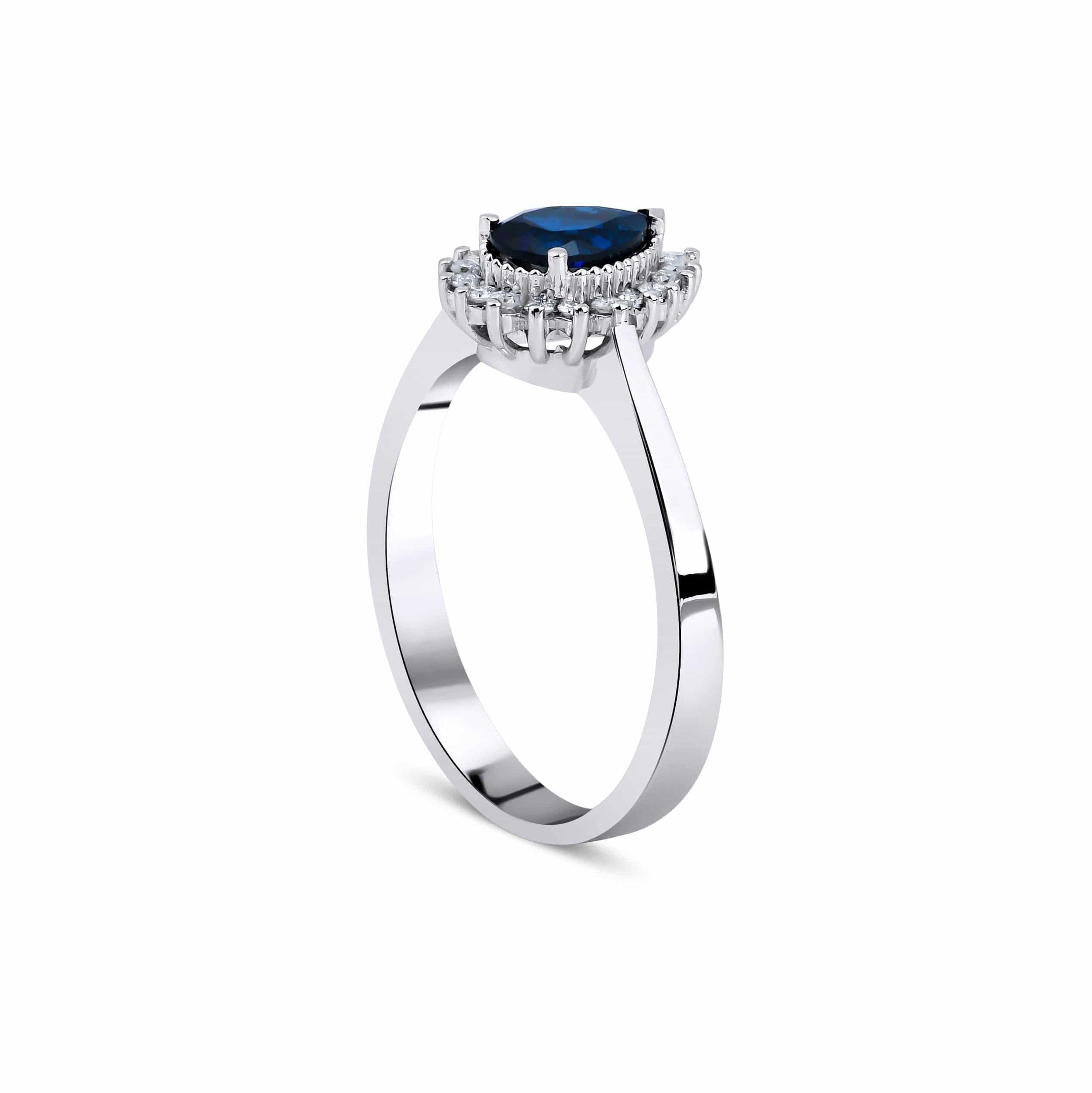 1.00 Karat Damla Kesim Safir Pırlantalı Yüzük - RNF0382 | Ronaff Pırlanta | Tektaş Yüzük, Pırlanta Yüzük, Kolye, Küpe