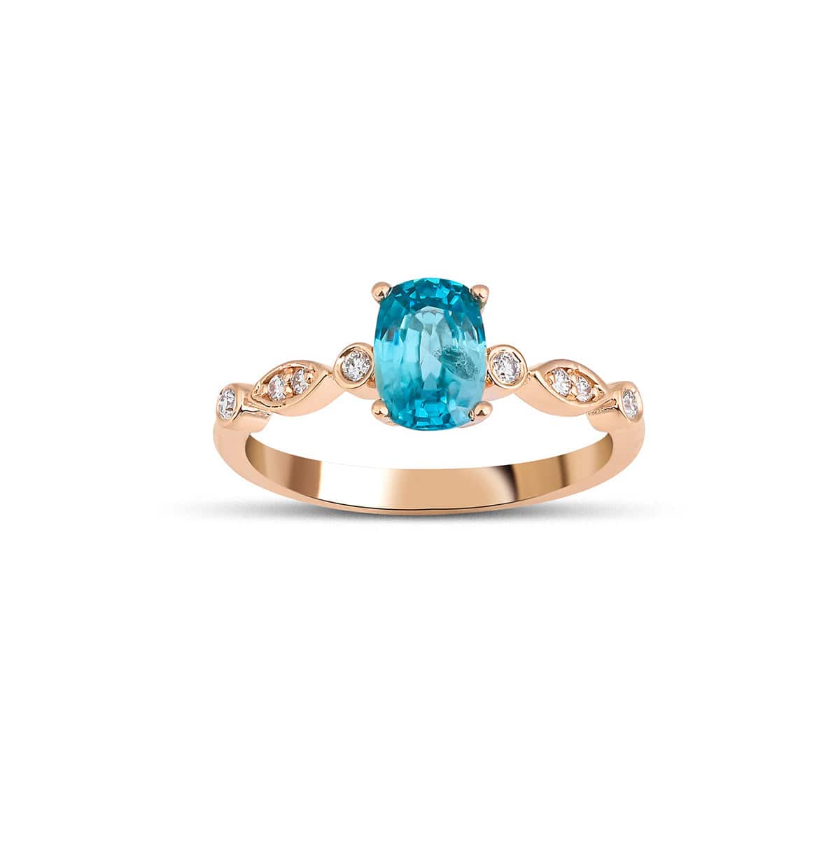 1.02 Karat Oval Kesim Blue Topaz Pırlanta Tasarım Yüzük - RNF0619 | Ronaff Pırlanta | Tektaş Yüzük, Pırlanta Yüzük, Kolye, Küpe