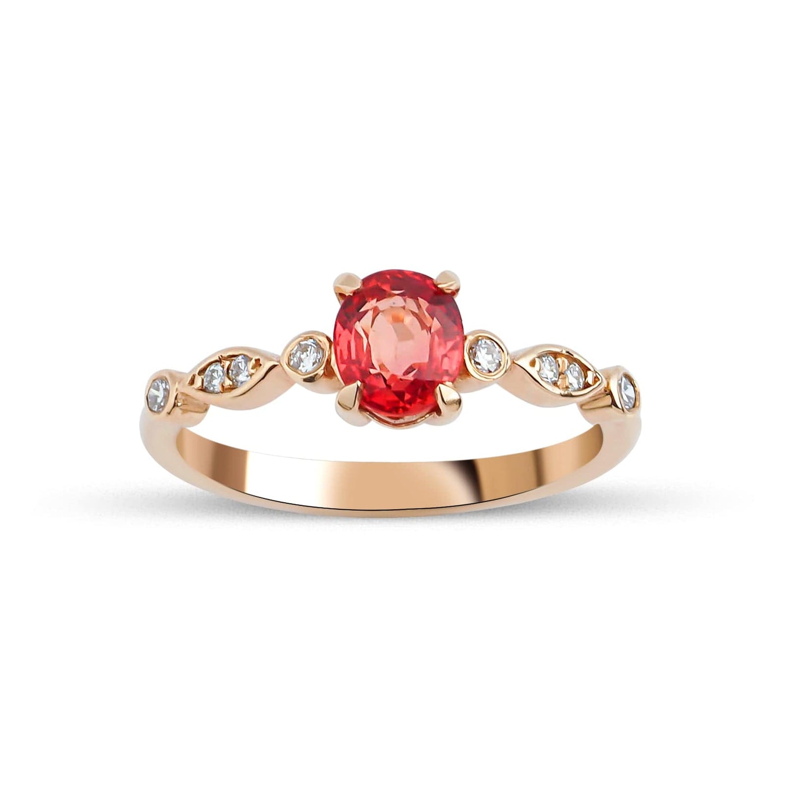 1.12 Karat Turuncu Safir Pırlantalı Yüzük - RNF0238 | Ronaff Pırlanta | Tektaş Yüzük, Pırlanta Yüzük, Kolye, Küpe