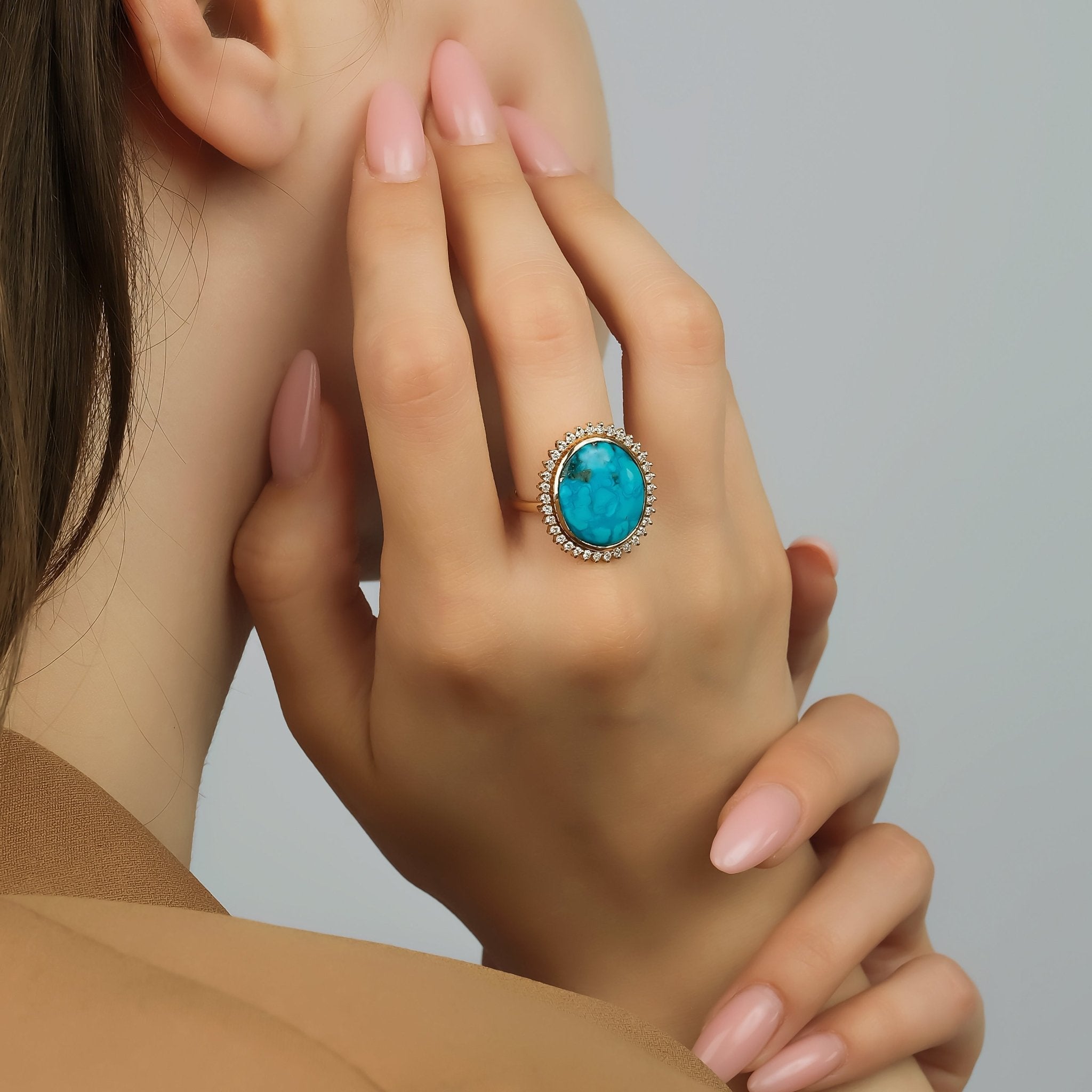 8.75 Karat Opal & Pırlantalı Özel Tasarım Yüzük ( Ocean Ring ) - RNF0706 | Ronaff Pırlanta | Tektaş Yüzük, Pırlanta Yüzük, Kolye, Küpe