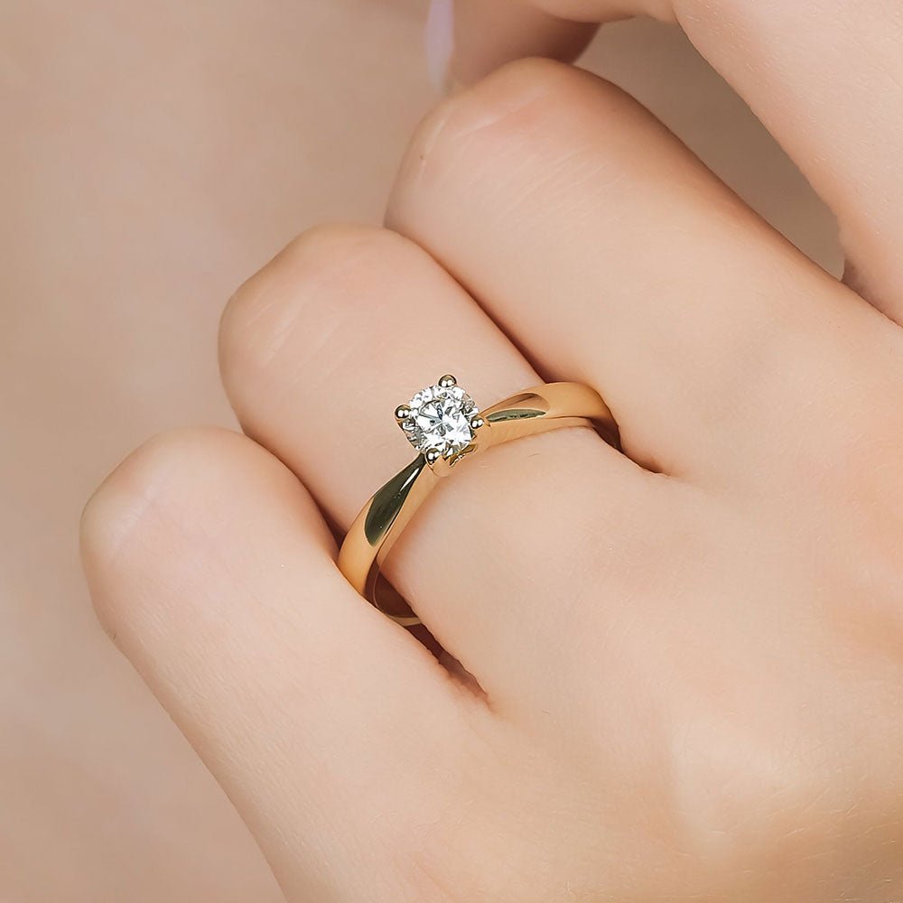 0.50 Karat Yuvarlak Kesim GIA/HRD Sertifikalı Tektaş Pırlanta Yüzük - RNF0715 | Ronaff Pırlanta | Tektaş Yüzük, Pırlanta Yüzük, Kolye, Küpe
