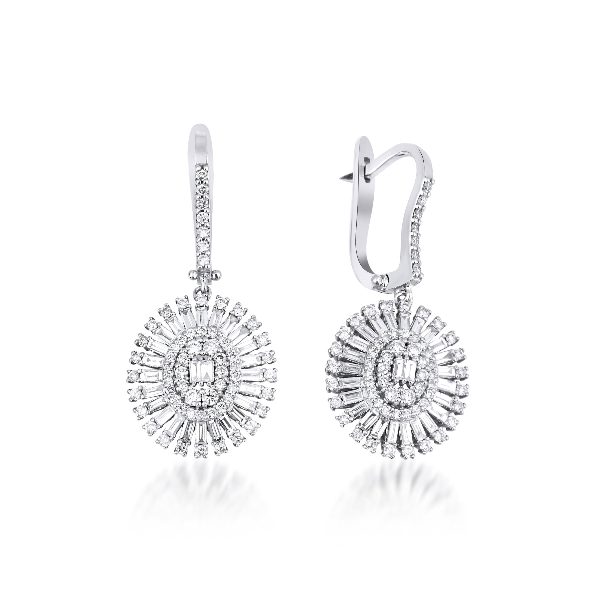 2.28 Karat Baget Pırlanta Sallantılı Küpe - RNF0662 | Ronaff Pırlanta | Tektaş Yüzük, Pırlanta Yüzük, Kolye, Küpe