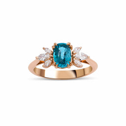 2.78 Karat Marla London Blue Topaz & 0.40 ct Markiz Kesim Pırlantalı Yüzük - RNF0562 | Ronaff Pırlanta | Tektaş Yüzük, Pırlanta Yüzük, Kolye, Küpe