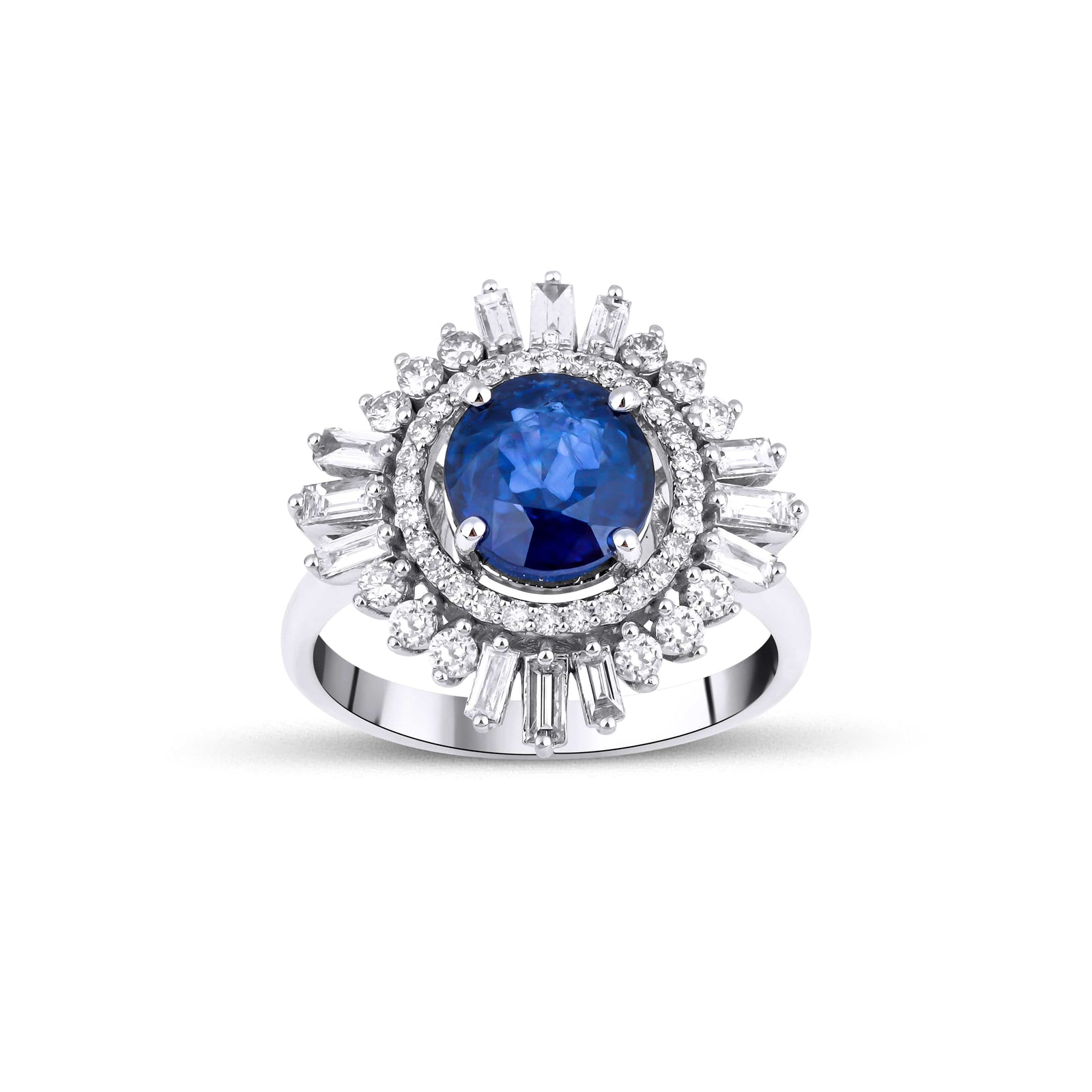 3.52 Karat Safir Pırlantalı Tasarım Yüzük - RNF0649 | Ronaff Pırlanta | Tektaş Yüzük, Pırlanta Yüzük, Kolye, Küpe