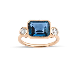 4.00 Karat London Blue Topaz Pırlantalı Yüzük - RNF0686 | Ronaff Pırlanta | Tektaş Yüzük, Pırlanta Yüzük, Kolye, Küpe