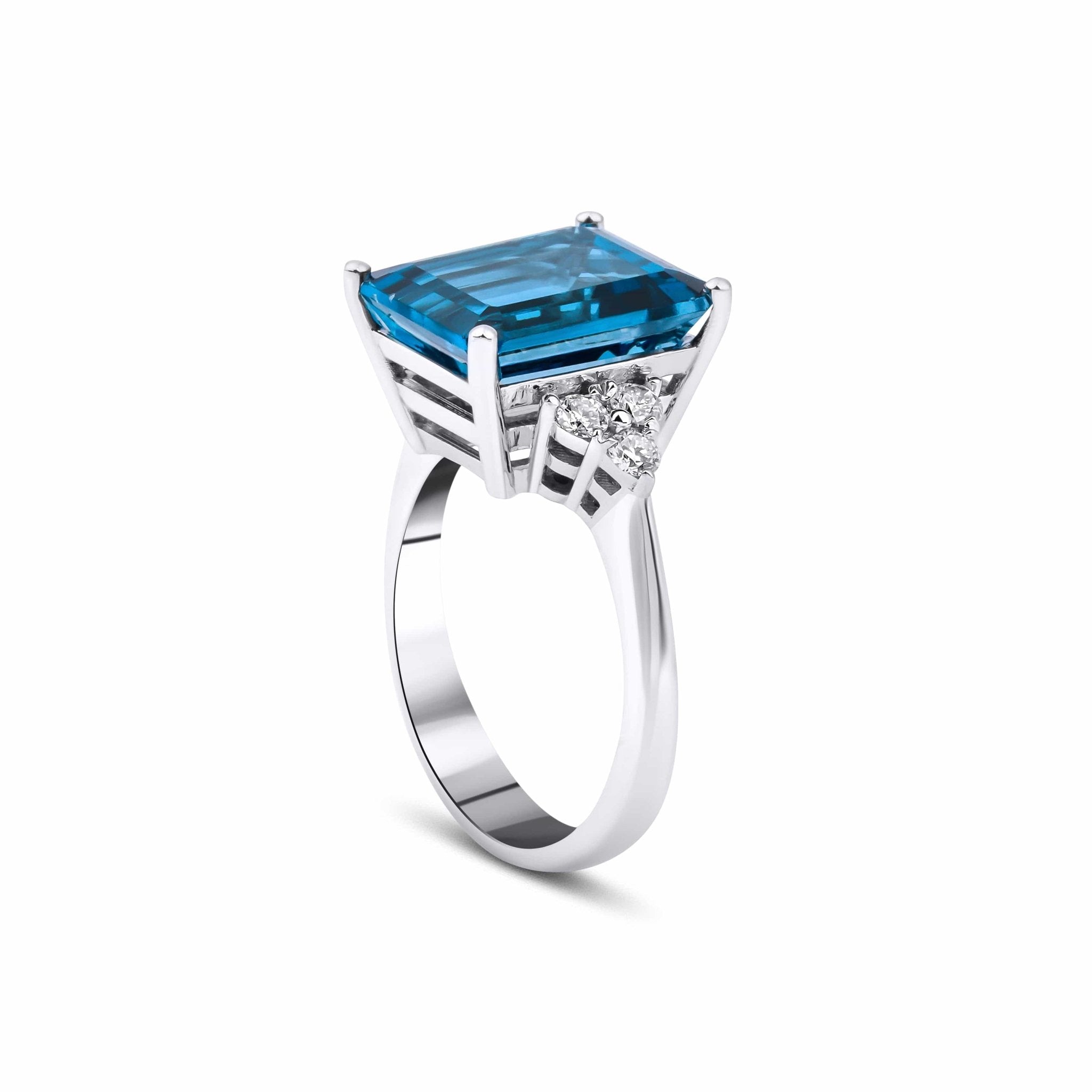 5.14 Karat London Blue Topaz Pırlantalı Yüzük - RNF0641 | Ronaff Pırlanta | Tektaş Yüzük, Pırlanta Yüzük, Kolye, Küpe