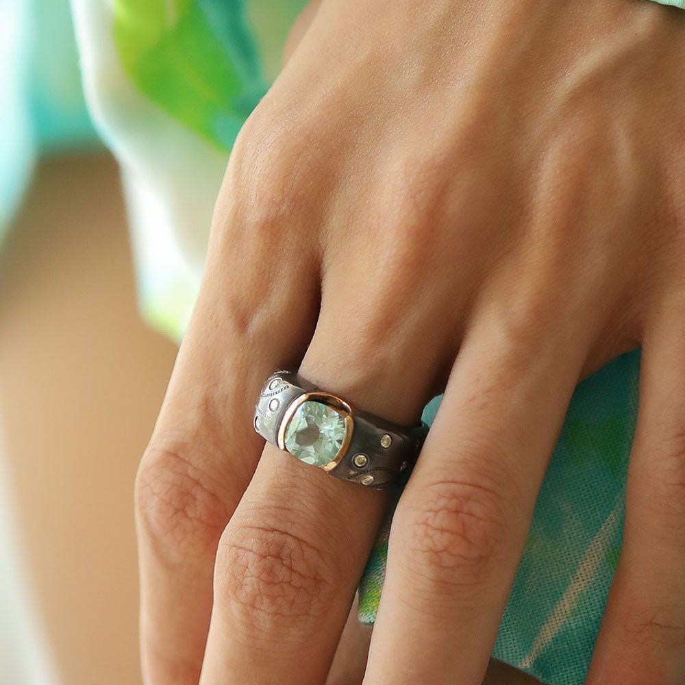 3.23 Karat Aquamarine Taşlı & 0.16 Karat Kenar Pırlantalı Özel Tasarım Unisex Yüzük - RNF0724 | Ronaff Pırlanta | Tektaş Yüzük, Pırlanta Yüzük, Kolye, Küpe