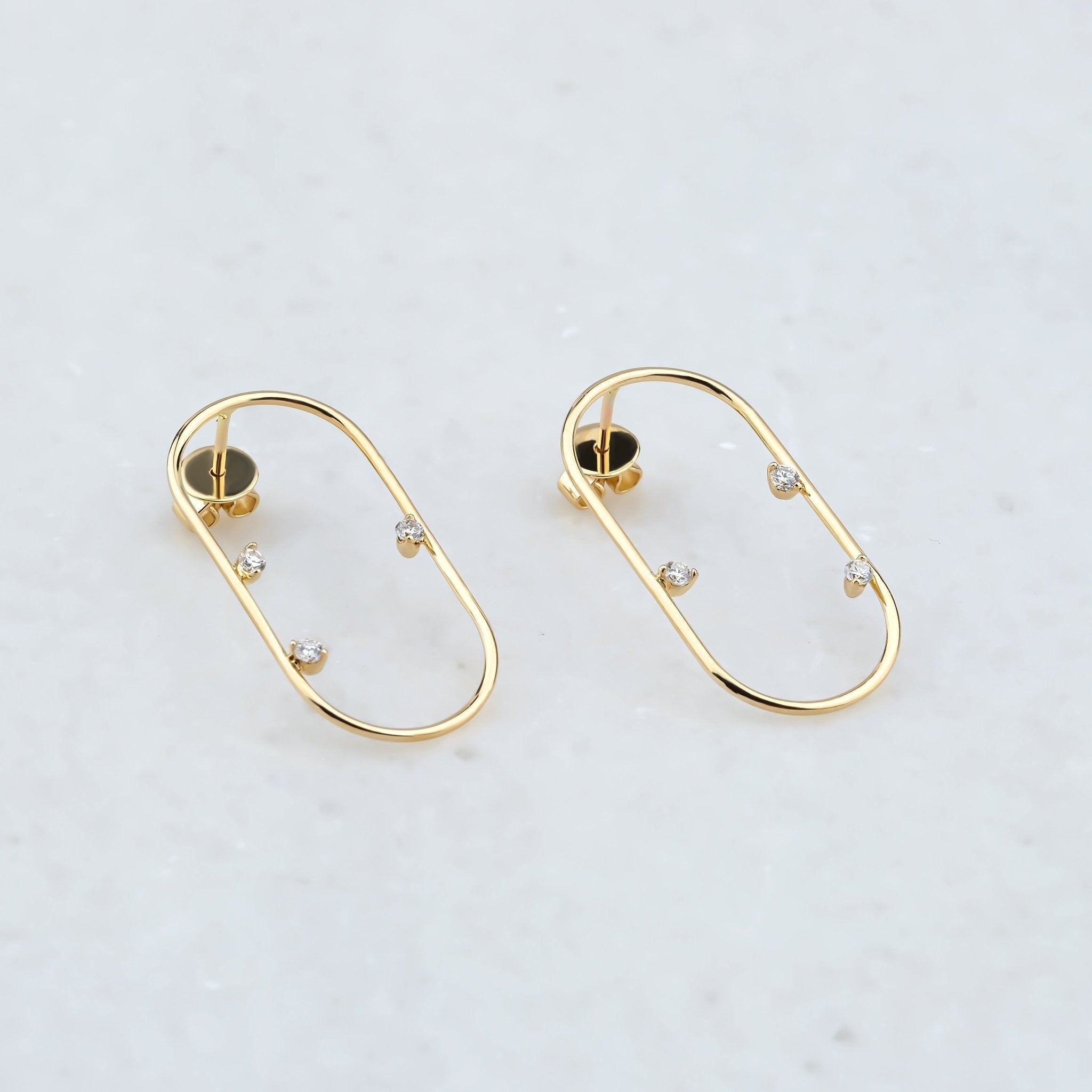 0.09 Karat Pırlantalı Küpe - RNF0824 | Ronaff Pırlanta | Tektaş Yüzük, Pırlanta Yüzük, Kolye, Küpe