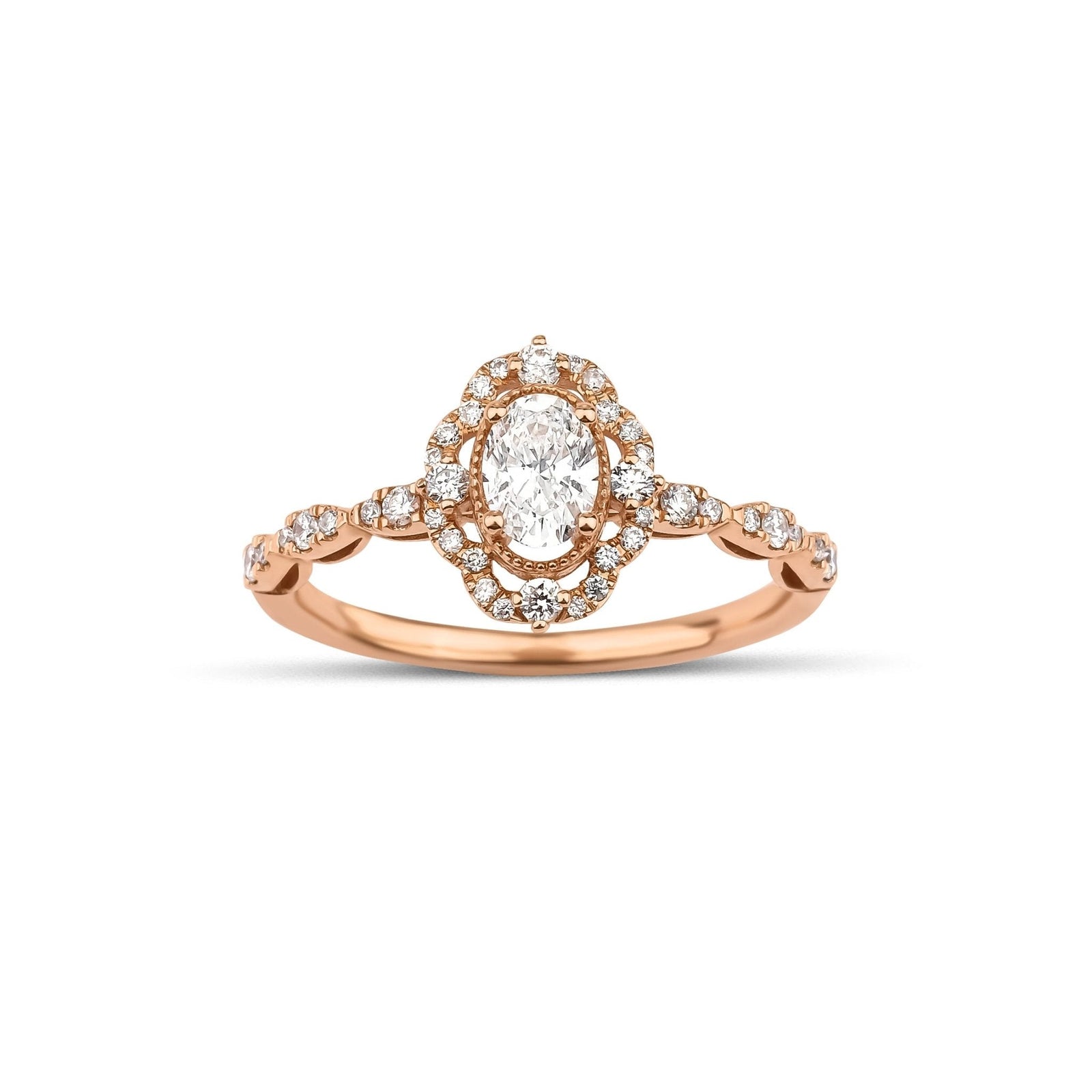 0.35 Karat Merkez & 0.16 Karat Kenar Pırlanta Özel Tasarım Vintage Yüzük - RNF0884 | Ronaff Pırlanta | Tektaş Yüzük, Pırlanta Yüzük, Kolye, Küpe