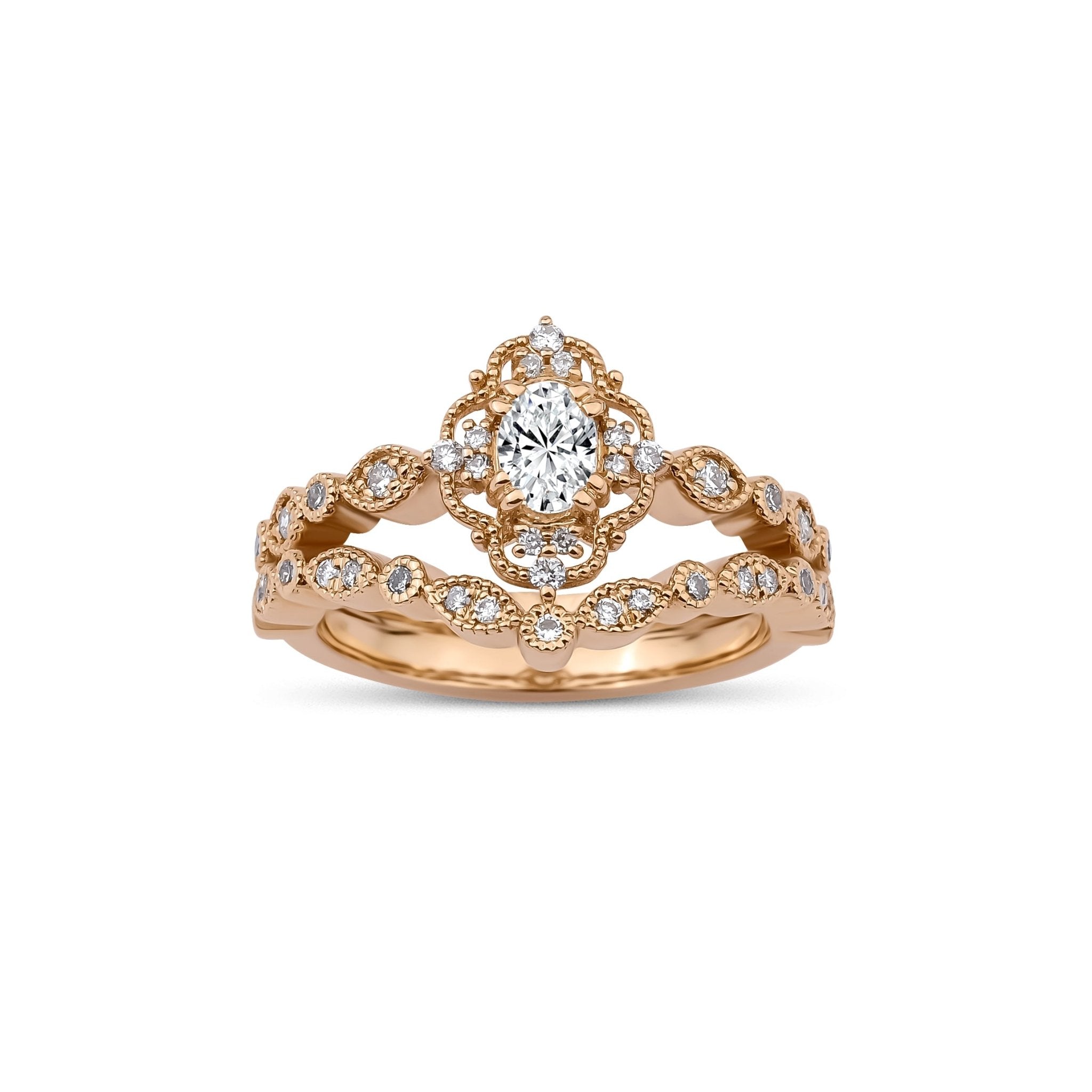 0.30 Karat Oval & 0.20 Karat Kenar Pırlantalı Tasarım Tektaş Yüzük - RNF0833 | Ronaff Pırlanta | Tektaş Yüzük, Pırlanta Yüzük, Kolye, Küpe