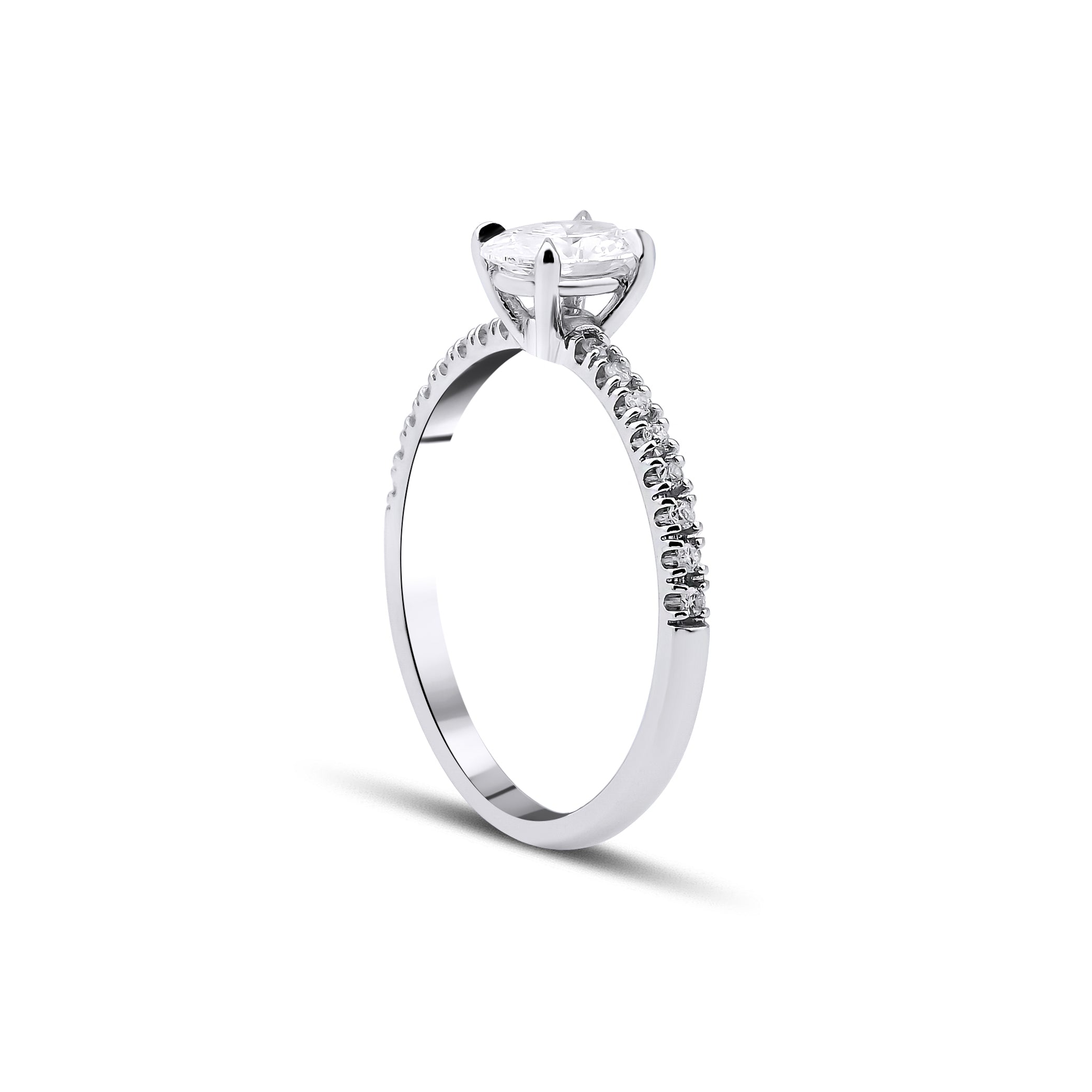 0.60 Karat Merkez Oval & 0.20 Karat Kenar Pırlantalı HRD Sertifikalı Tektaş Pırlanta Yüzük - RNF0840 | Ronaff Pırlanta | Tektaş Yüzük, Pırlanta Yüzük, Kolye, Küpe