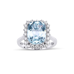 3.68 Karat Aquamarine & 0.40 Karat Kenar Özel Tasarım Pırlantalı Diana Yüzük - RNF0816 | Ronaff Pırlanta | Tektaş Yüzük, Pırlanta Yüzük, Kolye, Küpe