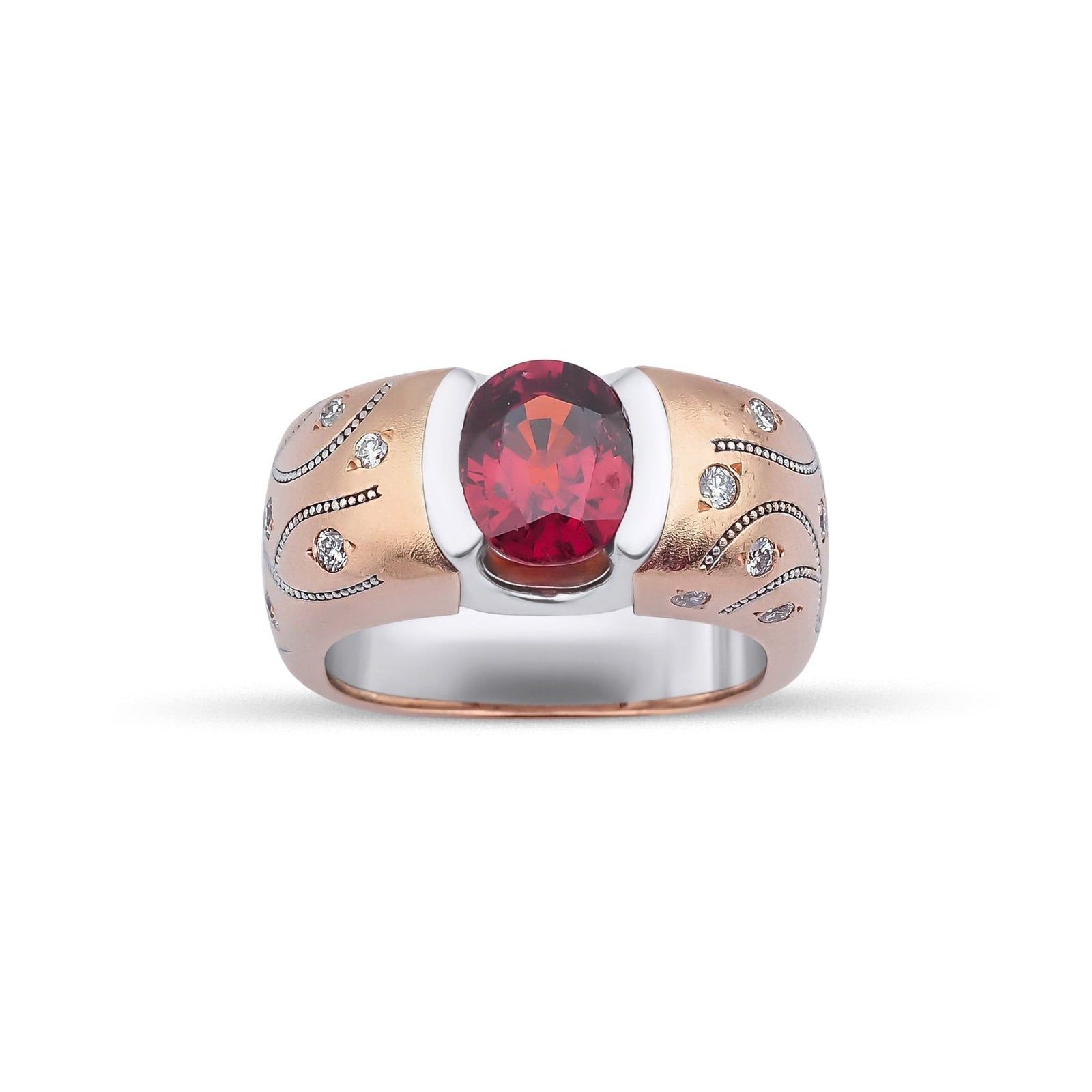 1.60 Karat Fire Garnet Taşlı Pırlantalı Özel Tasarım Yüzük ( Extraordinary ) - RNF0700 | Ronaff Pırlanta | Tektaş Yüzük, Pırlanta Yüzük, Kolye, Küpe