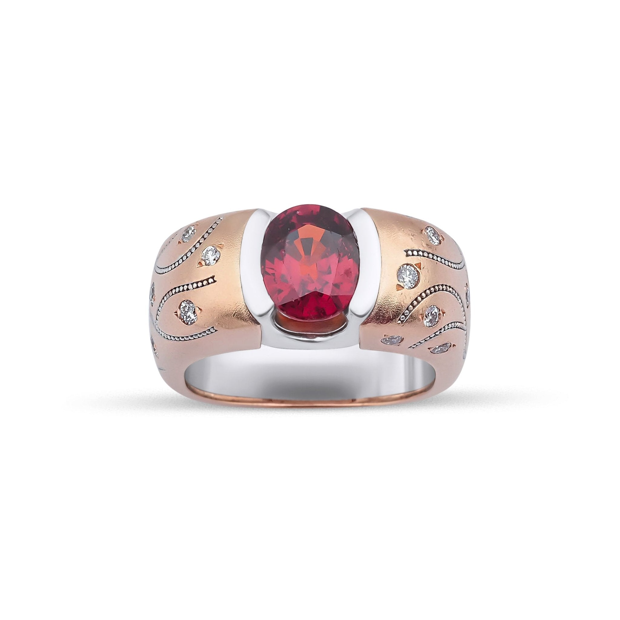 1.60 Karat Fire Garnet Taşlı Pırlantalı Özel Tasarım Yüzük ( Extraordinary ) - RNF0700 | Ronaff Pırlanta | Tektaş Yüzük, Pırlanta Yüzük, Kolye, Küpe