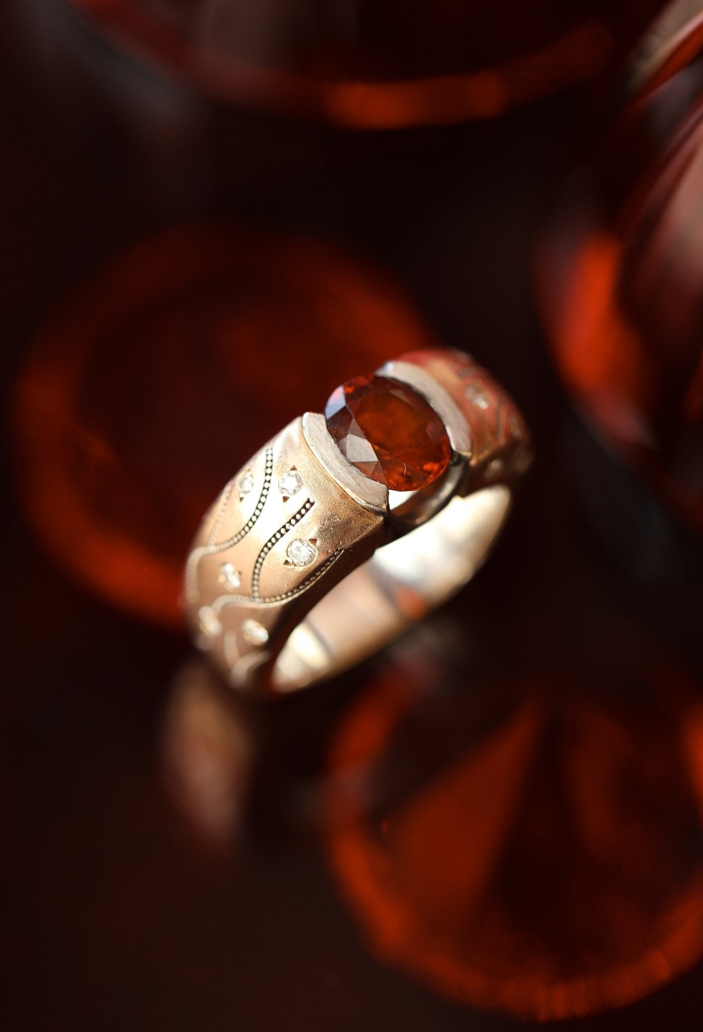1.60 Karat Fire Garnet Taşlı Pırlantalı Özel Tasarım Yüzük ( Extraordinary ) - RNF0700 | Ronaff Pırlanta | Tektaş Yüzük, Pırlanta Yüzük, Kolye, Küpe